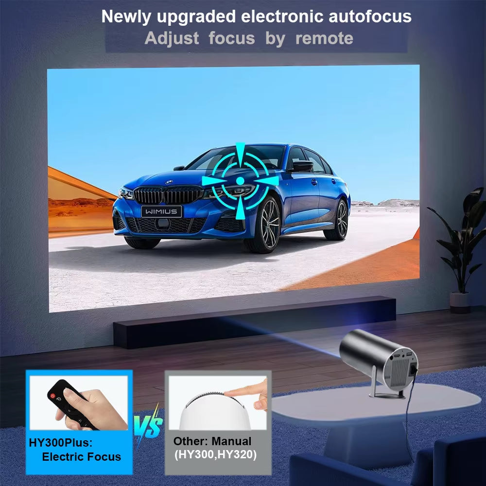 HY300 plus HD Projector Portatil 4K Projetor Android LED Video Home Theater Cinema Phone Mini Proyector Movie HY300 Pro