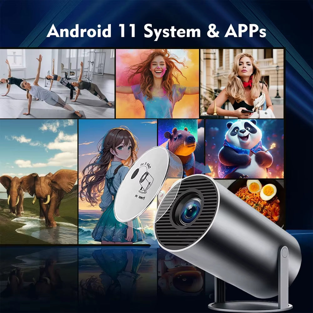 HY300 plus HD Projector Portatil 4K Projetor Android LED Video Home Theater Cinema Phone Mini Proyector Movie HY300 Pro